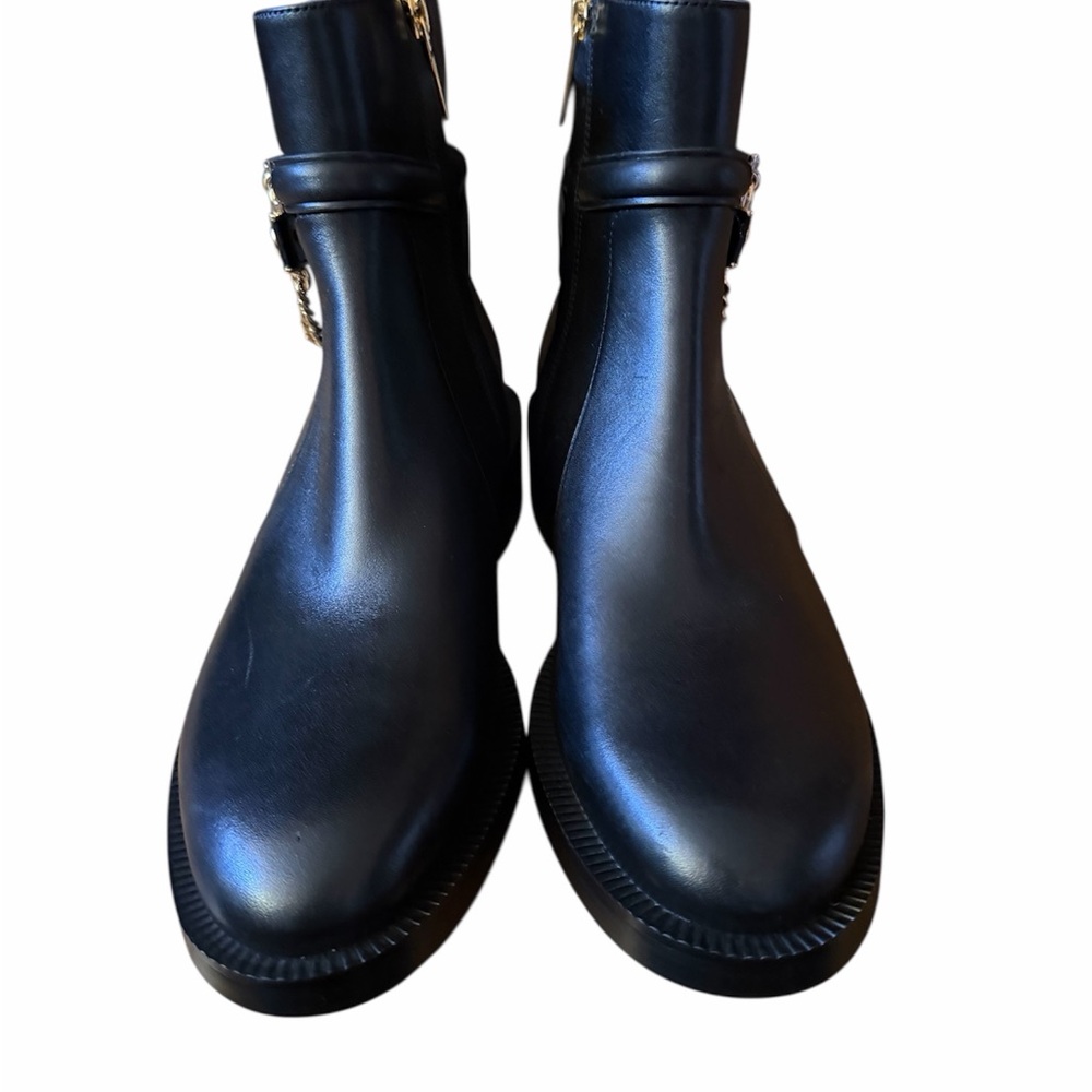 Michael Kors Black and Brown Leather Ankle Boots - Picture 6 of 14